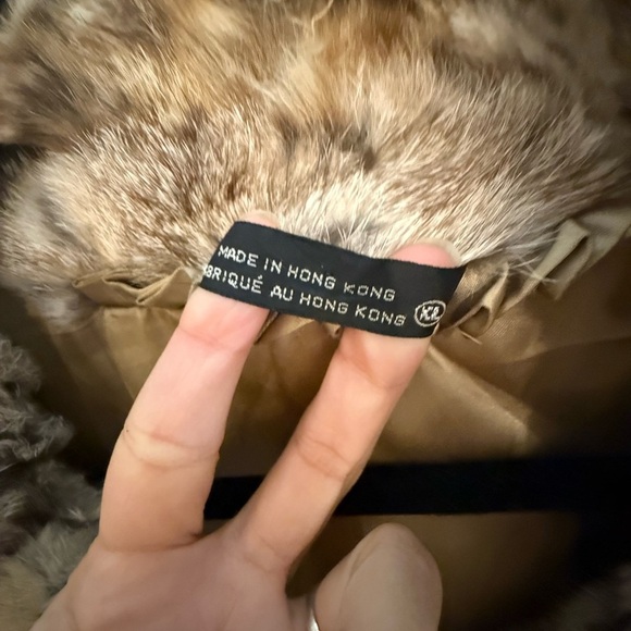 Vintage Rabbit Fur Bomber Jacket size XL - Picture 13 of 13